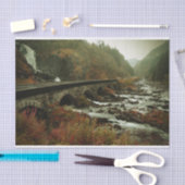 Herfstbos en rivierlandschap tissuepapier (Craft)