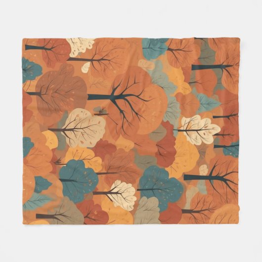 Herfstbos Fleece Deken (Voorkant (Horizontaal))