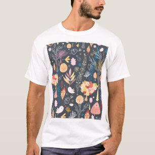 Herfstbos: gestructureerde seizoensgebonden schoon t-shirt