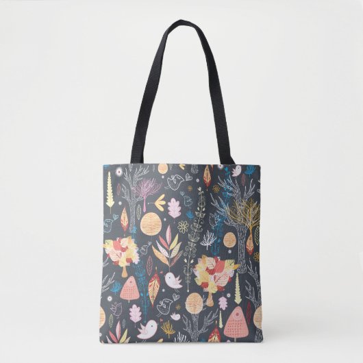 Herfstbos: gestructureerde seizoensgebonden schoon tote bag (Voorkant)