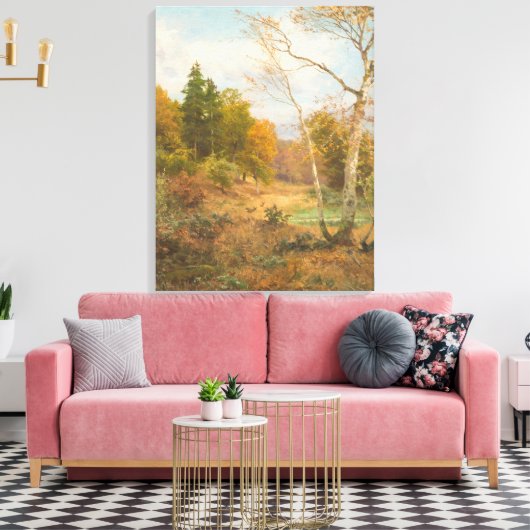 Herfstbos – Heinrich Böhmer Canvas Afdruk (Insitu (Woonkamer))