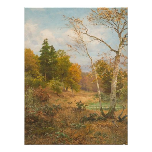 Herfstbos – Heinrich Böhmer Perfect Poster (Voorkant)