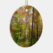 Herfstbos I Herfstlandschapsfotografie Keramisch Ornament (Rechts)