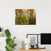 Herfstbos I Herfstlandschapsfotografie Poster (Thuiskantoor)