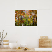 Herfstbos II Herfstlandschapsfotografie Poster (Keuken)