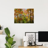 Herfstbos II Herfstlandschapsfotografie Poster (Thuiskantoor)