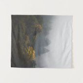 Herfstbos in mist verpakt wandkleed (Voorkant (horizontaal))