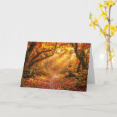 Herfstbos Kaart (Gele Bloem)