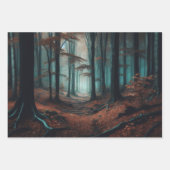 Herfstbos Moody Bossen Decoupage Inpakpapier Vel (Voorkant 3)