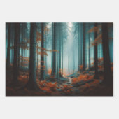 Herfstbos Moody Bossen Decoupage Inpakpapier Vel (Voorkant 2)