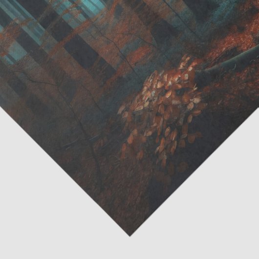 Herfstbos Moody Bossen Decoupage Tissuepapier (Detail)