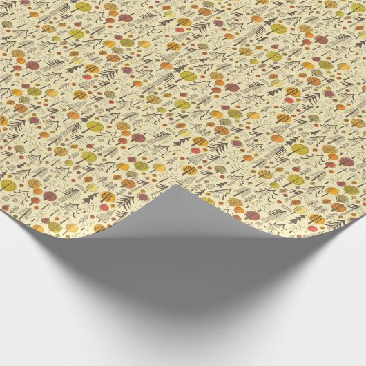 Herfstbos: naadloos grafisch patroon. cadeaupapier (Hoek)