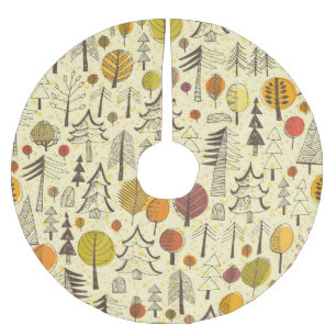 Herfstbos: naadloos grafisch patroon. kerstboom rok