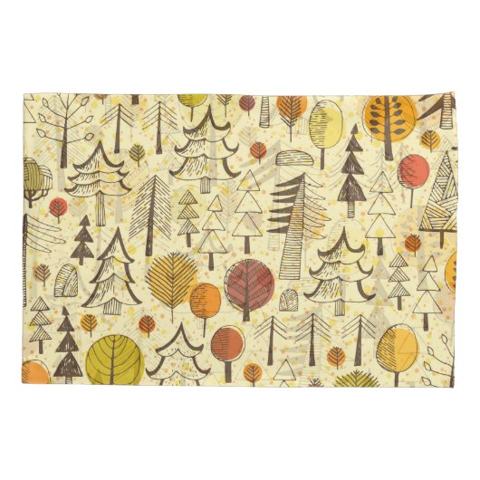 Herfstbos: naadloos grafisch patroon. kussensloop (Achterkant)