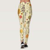 Herfstbos: naadloos grafisch patroon. leggings (Achterkant)