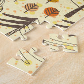 Herfstbos: naadloos grafisch patroon. legpuzzel (Zijkant)