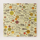Herfstbos: naadloos grafisch patroon. legpuzzel (Horizontaal)