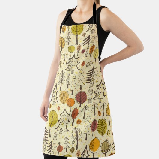 Herfstbos: naadloos grafisch patroon. schort (Insitu)