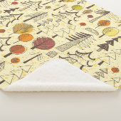 Herfstbos: naadloos grafisch patroon. sherpa deken (3/4)