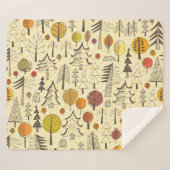 Herfstbos: naadloos grafisch patroon. sherpa deken (Voorkant (horizontaal))