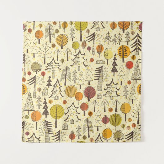 Herfstbos: naadloos grafisch patroon. wandkleed (Voorkant)