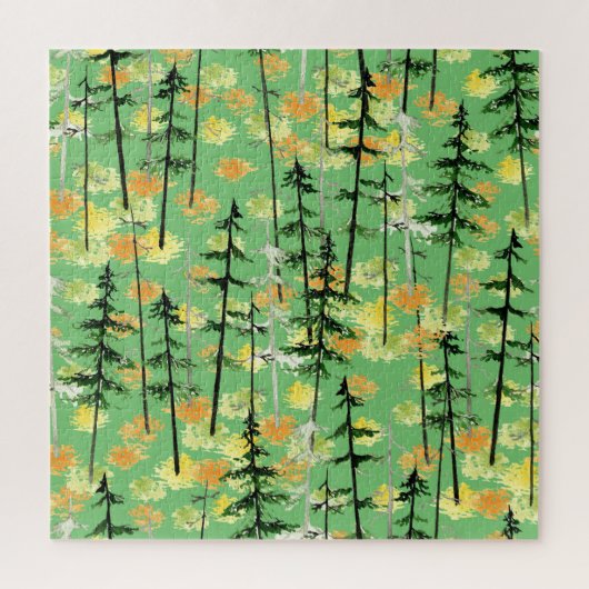 Herfstbos: Naadloze natuurlijke schoonheid Legpuzzel (Verticaal)