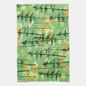 Herfstbos: Naadloze natuurlijke schoonheid Theedoek (Verticaal)