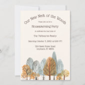 Herfstbos Nieuwe nek van de Bossen Housewarming Kaart (Voorkant)