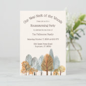 Herfstbos Nieuwe nek van de Bossen Housewarming Kaart (Staand voorkant)