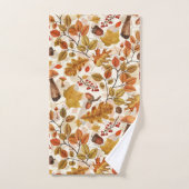 Herfstbos op gebroken wit bad handdoek (Handdoek)