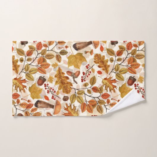 Herfstbos op gebroken wit bad handdoek (Handdoek)