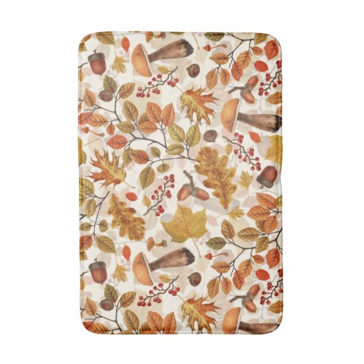 Herfstbos op gebroken wit badmat (Voorkant Verticaal)