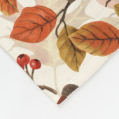 Herfstbos op gebroken wit fleece deken (Hoek)