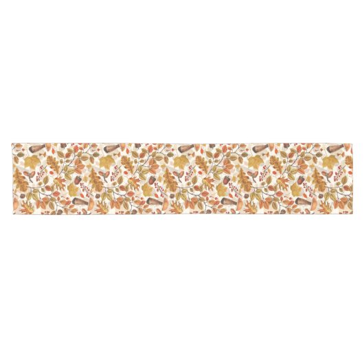 Herfstbos op gebroken wit korte tafelloper (Horizontaal)