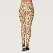 Herfstbos op gebroken wit leggings (Achterkant)