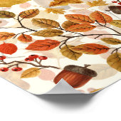Herfstbos op gebroken wit poster (Hoek)
