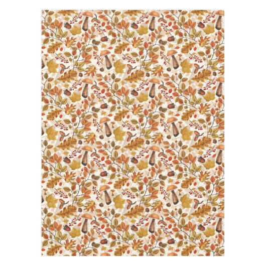 Herfstbos op gebroken wit tafelkleed (Voorkant)