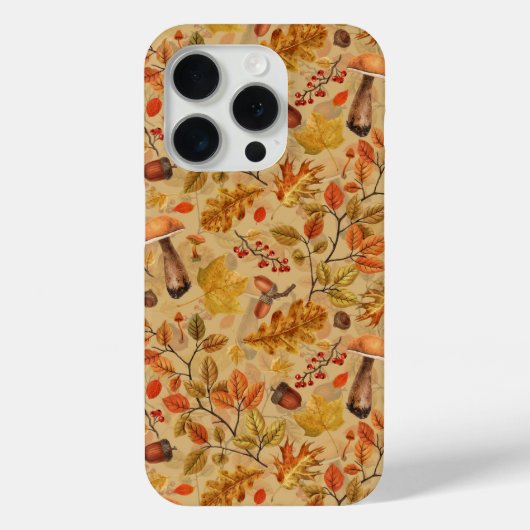 Herfstbos op oker Case-Mate iPhone case (Achterkant)