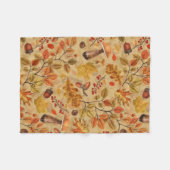 Herfstbos op oker fleece deken (Voorkant (Horizontaal))