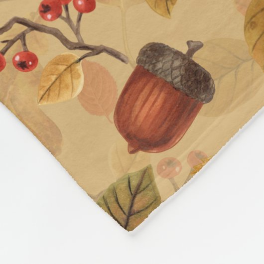 Herfstbos op oker fleece deken (Hoek)