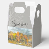 Herfstbos oranje goud bedankdoosjes (Geopend)