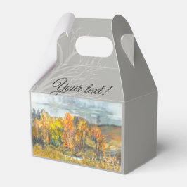 Herfstbos oranje goud bedankdoosjes