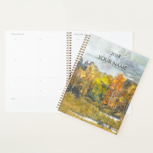 Herfstbos oranje goud planner (Display)