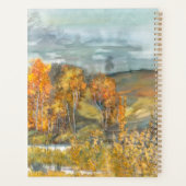 Herfstbos oranje goud planner (Achterkant)