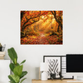 Herfstbos Poster (Thuiskantoor)