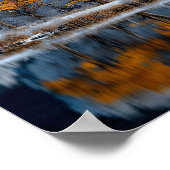 Herfstbos Sneeuwmeer Winterovergang Poster (Hoek)