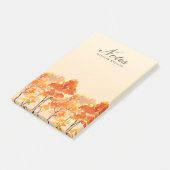 Herfstbos Waterverf Sinaasappels Post-it® Notes (Schuin)