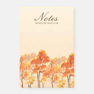 Herfstbos Waterverf Sinaasappels Post-it® Notes