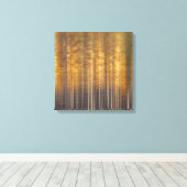 Herfstbos weerspiegeld in Abstract water Canvas Afdruk (Insitu (Houten vloer))