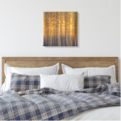 Herfstbos weerspiegeld in Abstract water Canvas Afdruk (Insitu (Slaapkamer))